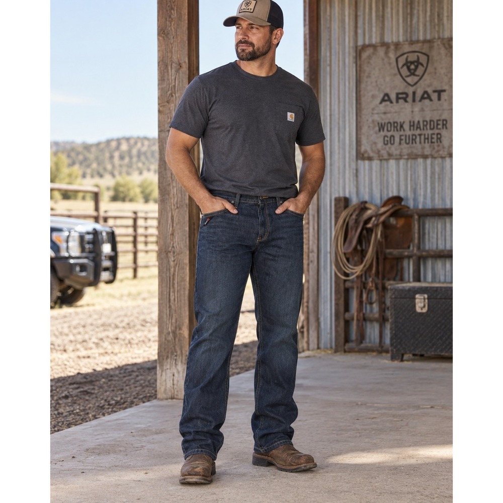 Ariat FR M3 Loose Jeans Mens 40x38 NWT Flame Resistant Straight Leg Work Denim